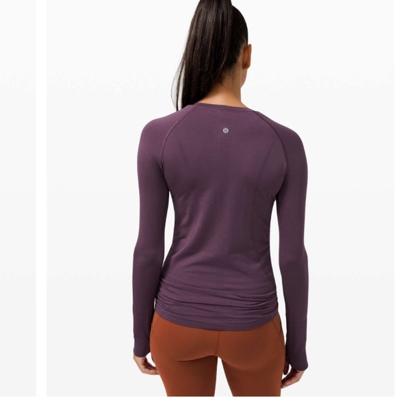 Lululemon Swiftly Tech Long Sleeve 2.0 Grape Thistle / Grape Thistle Size 6 $78 - Picture 4 of 14